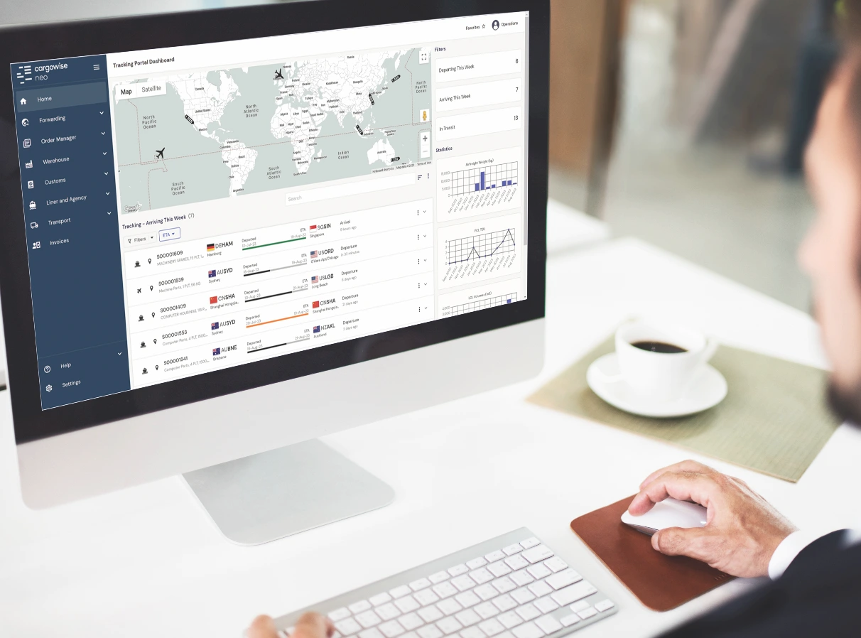 CargoWise Neo Dashboard Interface